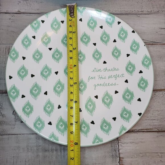 Mary & Martha Perfect Goodness Salad Plates Lot of 4 Green White Give Thanks - Picture 7 of 14